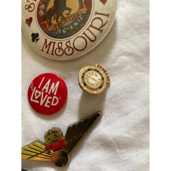 Vintage Pin & Button Collection Set Featuring Political Travel & Nostalgia Theme - Picture 5 of 11